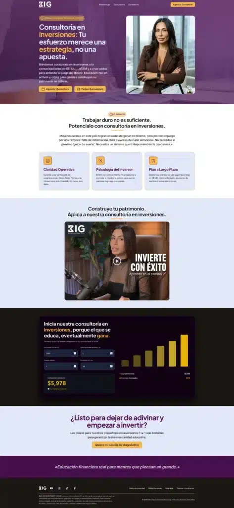 DSNet | Project | investment consulting landing page | Homepage de Bullish Investment Group